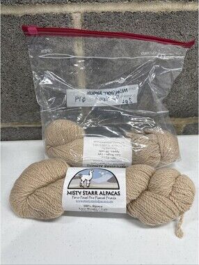 Misty Starr Alpacas 100% Alpaca Yarn 2 Skein Lot